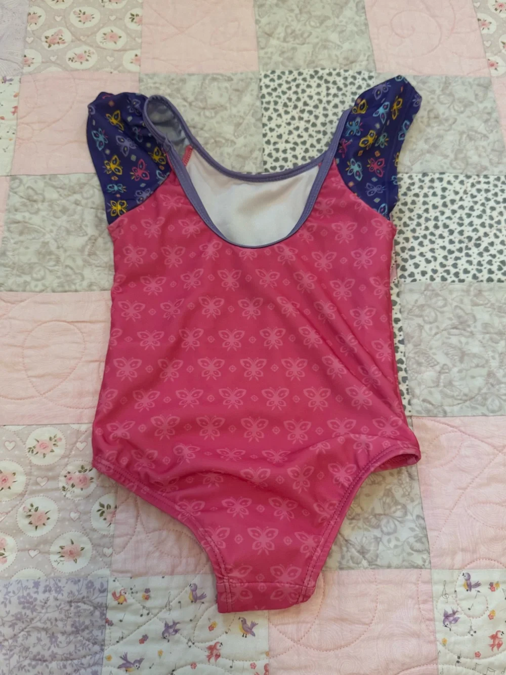 Disney Encanto Pink One-Piece with Purple Trim